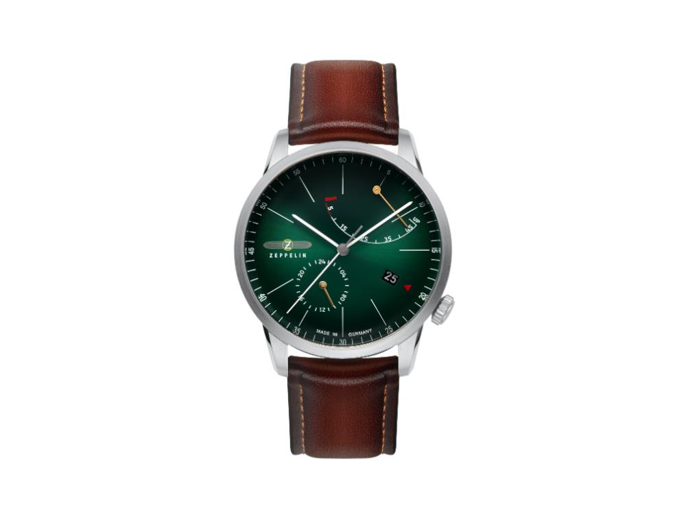 Zeppelin Flatline Automatic Watch, Green, 40 mm, Sí, 8366-4