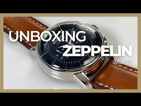 Zeppelin Atlantic Automatic Watch, Blue, 42 mm, Leather strap, 8422-3